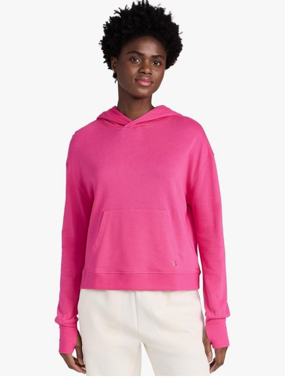 Sweaty Betty After Class Casual Hoodie Fuchsia/Pink Zip-Up